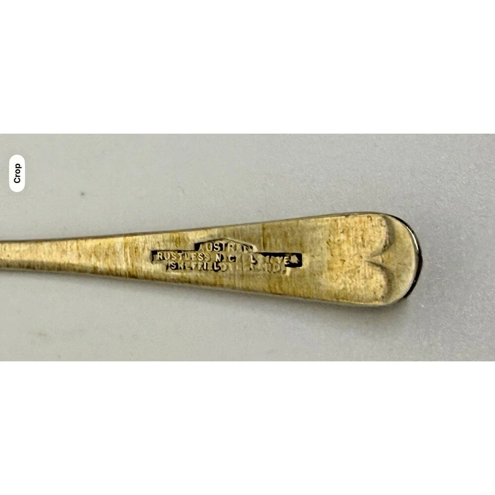 Sheffield 1960s Dessert Spoon Rustless Nickel Silver Austral Vintage Flatware‎